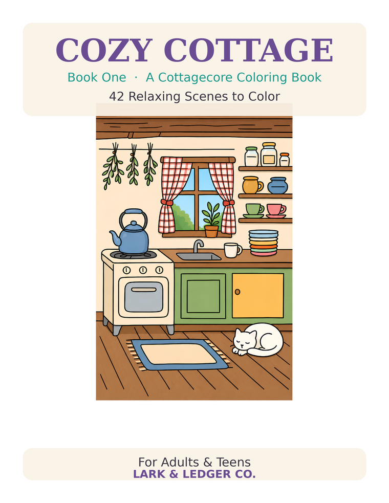 Cozy Cottage Coloring Book Book One cover